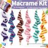 1Set Beginner-Friendly Macrame Kit Gradient Wind Chime DIY Polyester Bell Home Decor Garden Decor Gift Guide for Lovers