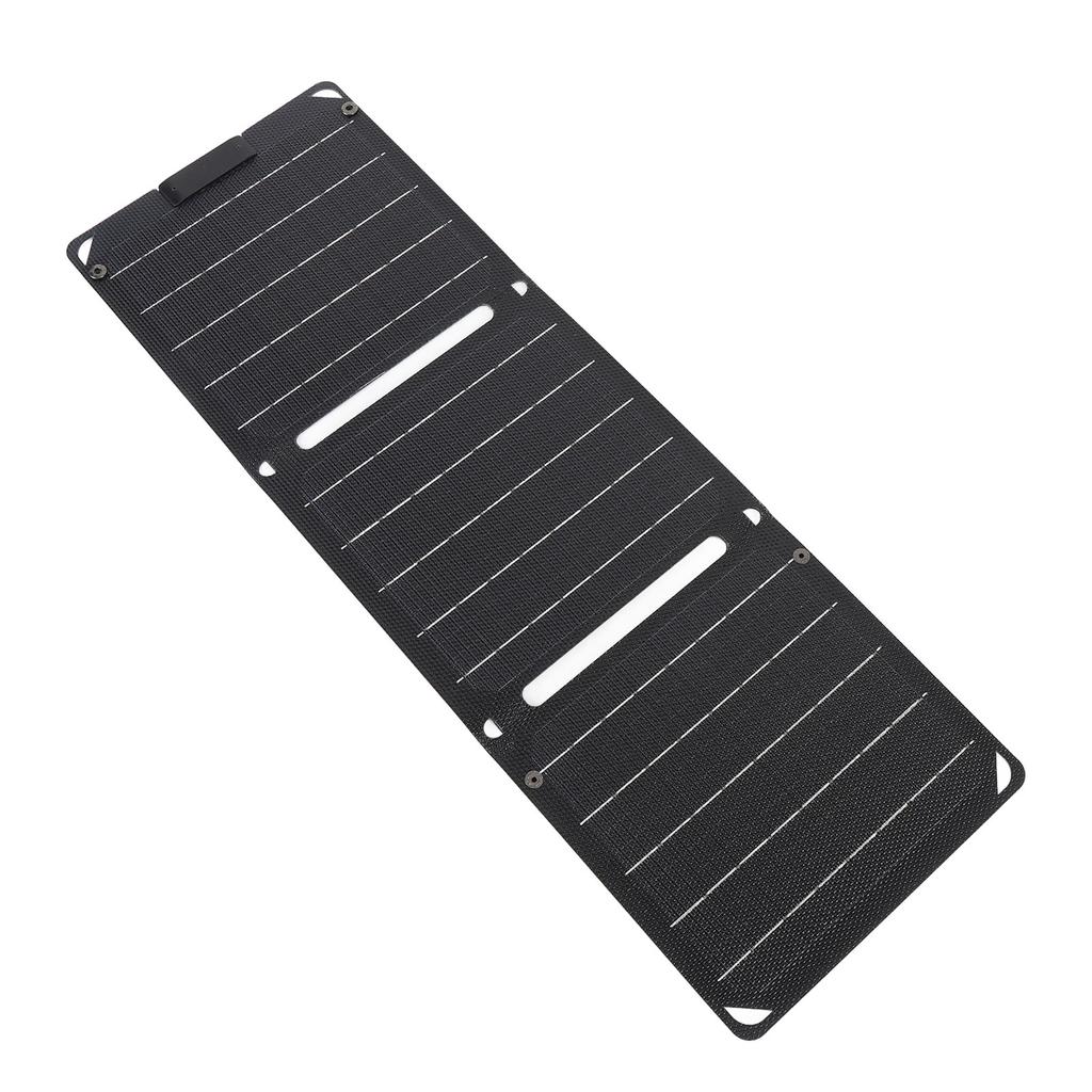 Солнечная панель 30 Вт 3-секционная монокристаллическая 2 порта TYPE-C Портативное уличное солнечное зарядное устройство для ноутбуков, планшетов, телефонов