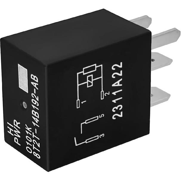 Реле 8T2T-14B192-AB (Набор из 2), Автомобильное реле 12В DC, 4 контакта, вставляемое - Надежная OEM-замена, Совместимо с выбранными автомобилями Ford