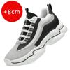 Fashion Men Leather Sneakers Elevator Shoes Hidden 8CM 10CM Height Shoes For Male Casual Sports Lift Taller Men Heightening Shoes