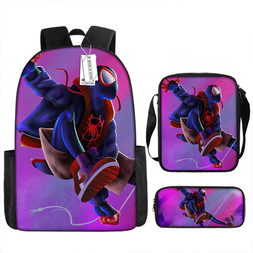 Cartoon Printed Backpack Schoolbag Shoulder Bag Pencil Bag