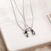 2Pcs Minimalist Lovers Matching Friendship Spaceman Astronaut Pendant Magnetic Distance Couple Necklace Jewelry Anniversary Gift