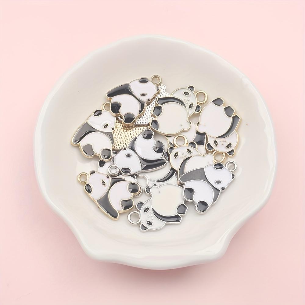 5/10/20 шт. черно-белого цвета, сидячая поза, лежачая поза, подвеска в виде гигантской панды, браслет, ожерелье, серьги, брелок, браслет на лодыжку