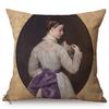 Famous Netherlands Painter Frans Hals Realism Painting Sofa Decorative Cushion Cover Elegant Lady Vintage Portrait Pillow Case