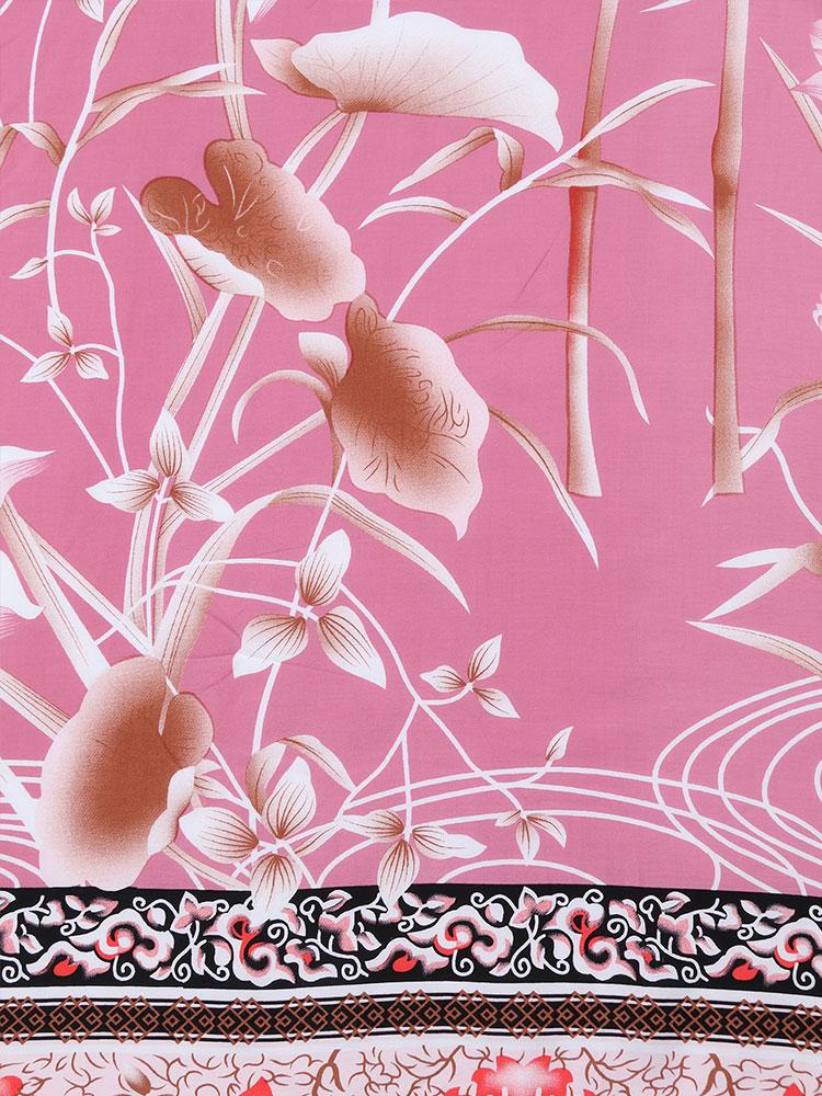 EDOLYNSA Бикини в богемном стиле с принтом, элегантное кимоно с поясом, платье-туника, лето 2024, женская пляжная одежда больших размеров, купальный костюм, накидка Q996