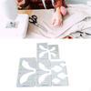5x Acrylic Quilting Template Ruler, Transparent Sewing Ruler Set, Stencils Set for