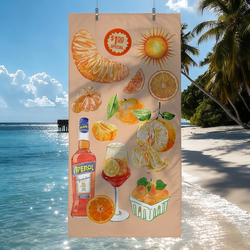 Модное полотенце A-AperolS S-Spritz для плавания, йоги, спортзала, быстросохнущее, мягкое и приятное для кожи, пляжное полотенце, всесезонное