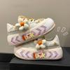 Модные милые женские туфли Kawaii на распродаже, новые модные женские туфли со шнуровкой и круглым носком, вулканизированные весенние плоские уличные теплые женские кроссовки