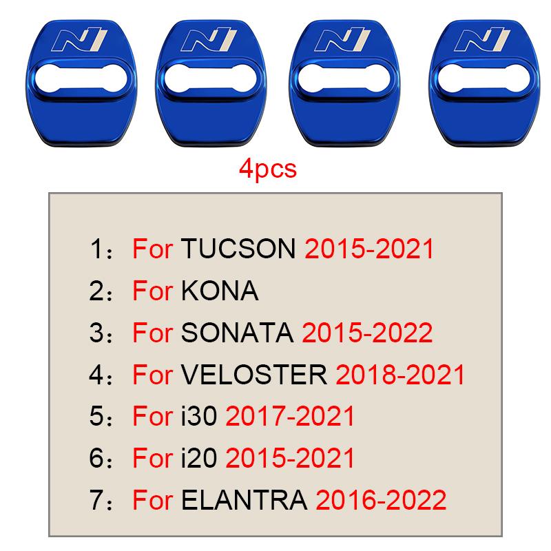 Дверной замок из нержавеющей стали, автомобильные аксессуары для Hyundai nline tucson kona sonata veloster i30 i20 n elantra Car
