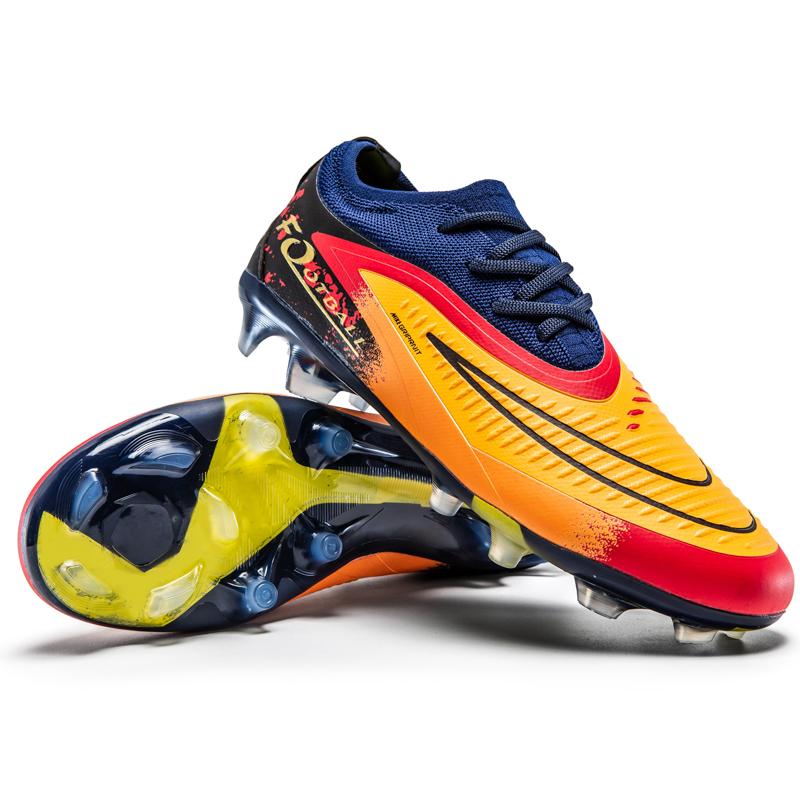 Super Star Fashion Mens Soccer Sneakers Unisex Professional Football Training Shoes Men Long Spikes Futsal Cleats chuteira campo