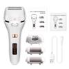 Newest 4 IN 1 Painless Epilator Depilator For Lady Full Body Electric Hair Removal Shaver Foot File Callus Remover Pedicure Tool