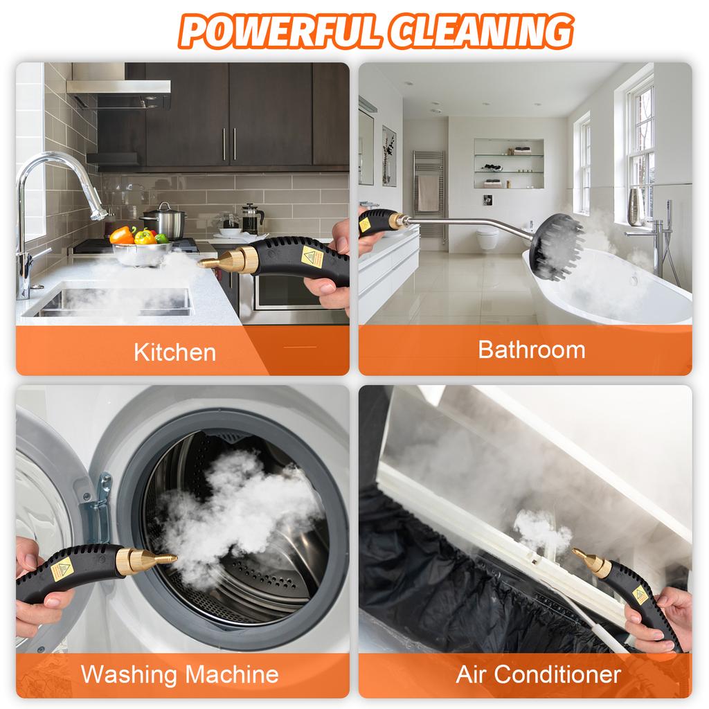 Portable Steam Cleaner 1500W High Temperature High Pressure Mobile Cleaning Machine Steam Cleaner