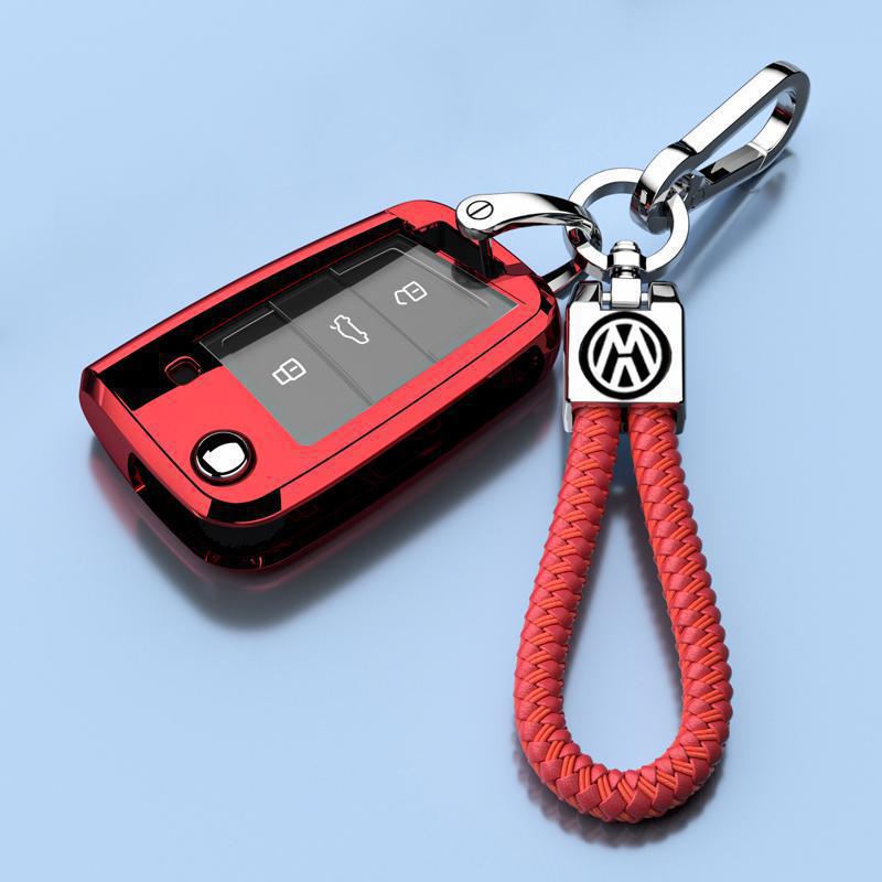 Роскошный чехол для ключей для Volkswagen Lamando 2015-2021 - Складной дизайн для мужчин и женщин