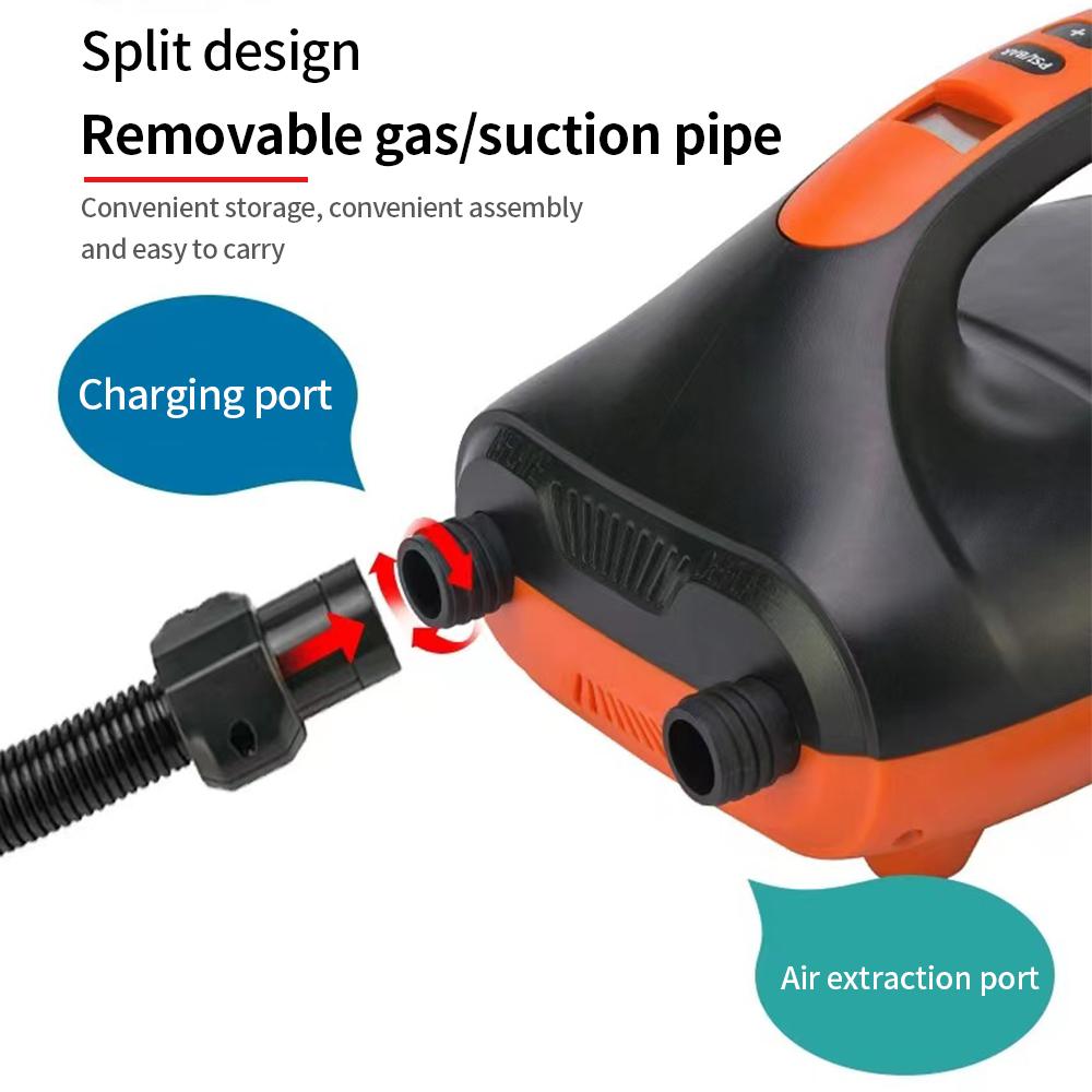 12В Насос для SUP-доски Макс. 20 PSI Надувной насос Электрический воздушный насос Двухступенчатый для надувной доски для гребли стоя, ПВХ лодки, матраса