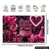2D planar birthday party banner background - black pink and magenta style birthday themezyc