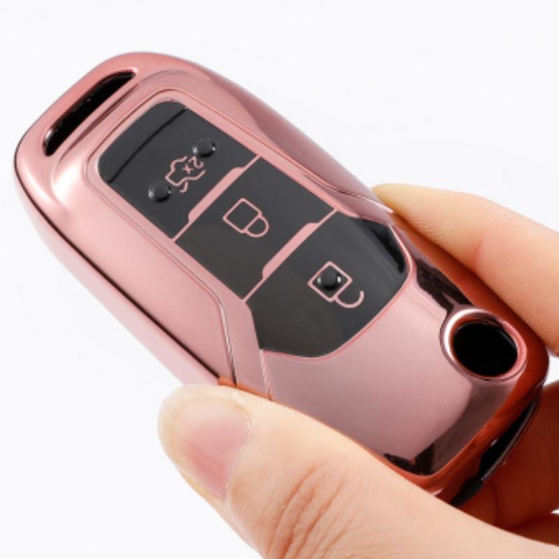 Для Ford Fusion Fiesta Escort Mondeo Everest Ranger S-Max Kuga 2 Модный ТПУ автомобильный складной чехол для ключей чехол-мешок чехол брелок для ключей протектор