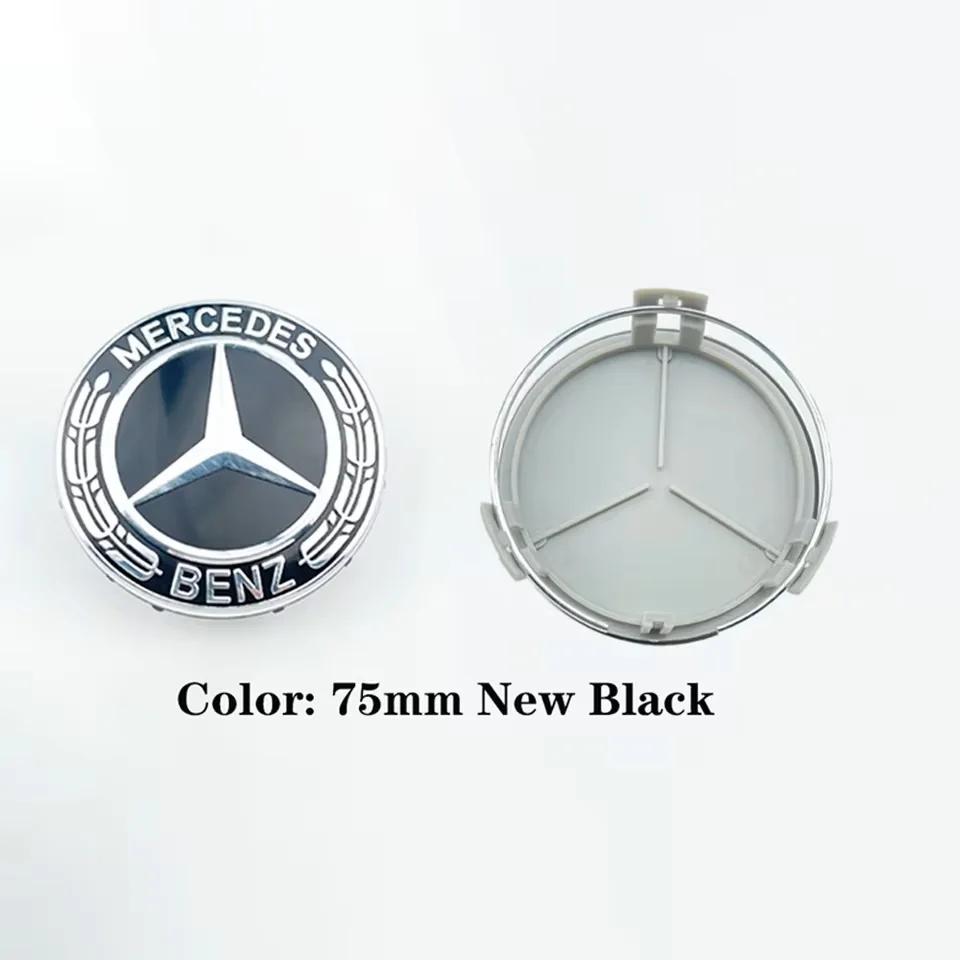2025 Hot For Benz 4pcs Automotive Wheel Hub Center Cover Badge Modification Accessories Suitable for Mercedes Benz A C GLC GLA W