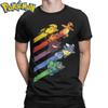 Мужская футболка Pokemon из чистого хлопка, повседневная футболка с круглым вырезом, одежда с коротким рукавом, летний спортивный повседневный топ с коротким рукавом