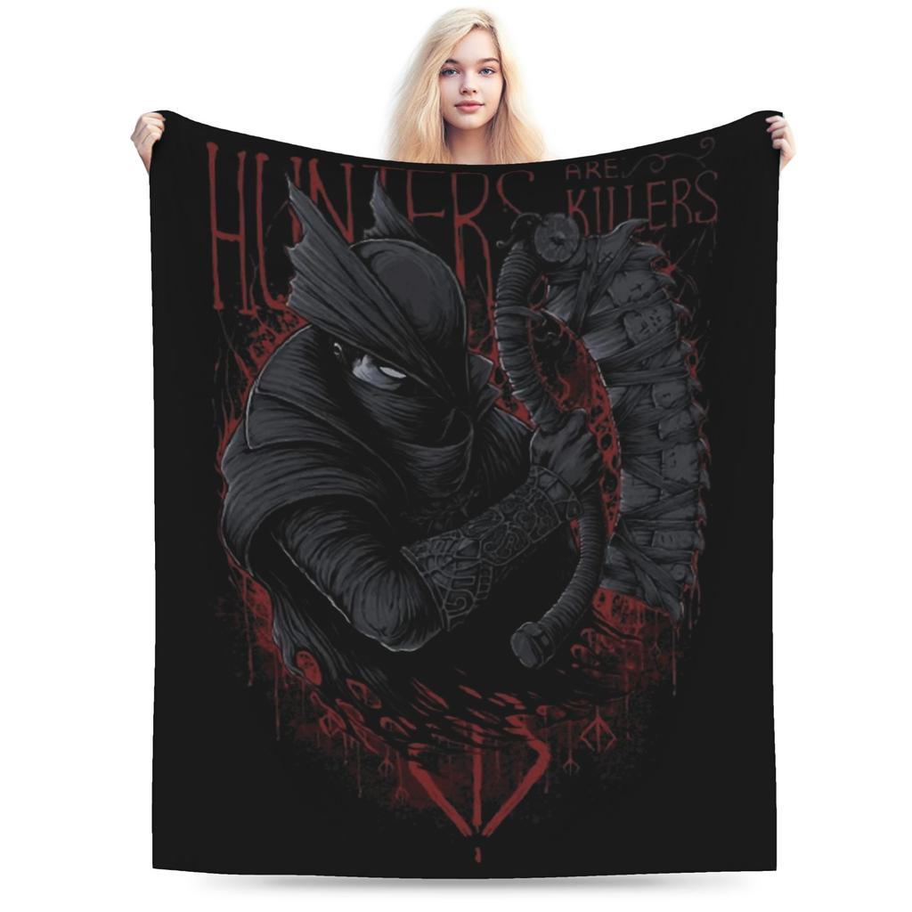 Bloodborne Video Game Blankets Velvet Summer Breathable Warm Throw Blanket for Sofa Car Bedding Throws