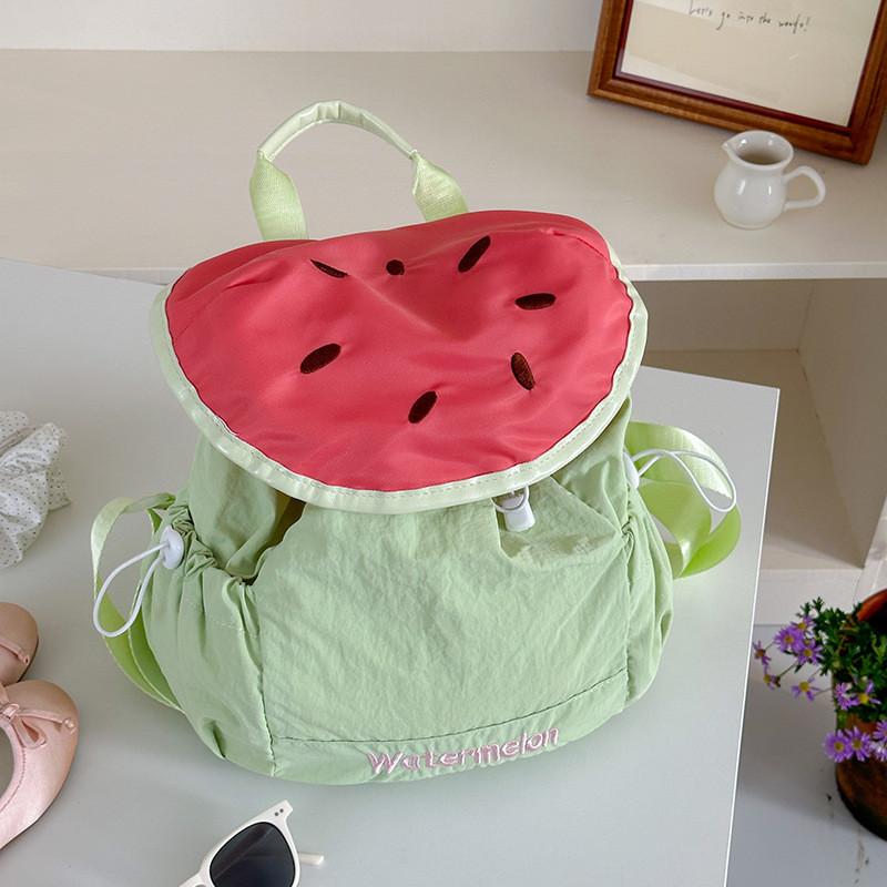 Candy Colored Watermelon Pear Peach Patterned Children Backpack Nylon