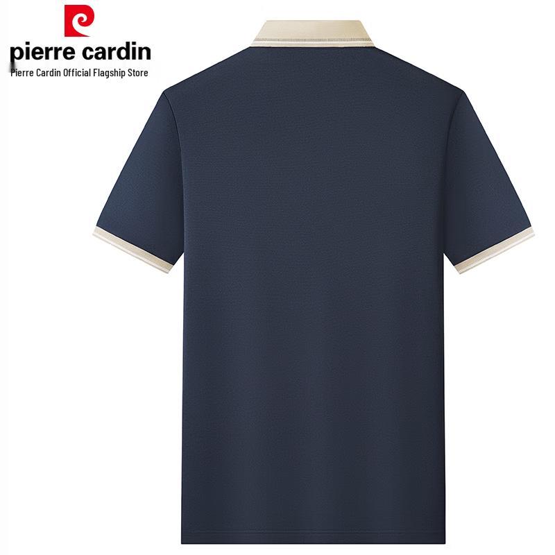 Pierre Cardin Мужская рубашка-поло из смеси льна и шелка 7A, антибактериальная, с охлаждающим эффектом