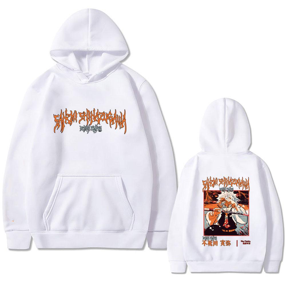 Аниме Клинок, рассекающий демонов Шинадзугава Санеми Графическое худи Мужское Женское Высококачественное Флисовое Худи Винтажный Худи