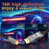Кабель 16K USB C на DP 2.1 Type-C к DisplayPort, Пропускная способность 54 Гбит/с, 16K@30Hz 8K@60Hz, Совместим с Thunderbolt 3/4 MacBook Ноутбук ПК Телевизор Проектор