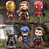 Фигурки Мстителей Marvel в непрозрачной упаковке, Игрушки Бэтмен, Железный Человек, Человек-Паук, Капитан Америка, Коллекционные Модели-Украшения для Детей и Фанатов