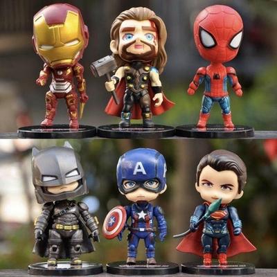 Фигурки Мстителей Marvel в непрозрачной упаковке, Игрушки Бэтмен, Железный Человек, Человек-Паук, Капитан Америка, Коллекционные Модели-Украшения для Детей и Фанатов