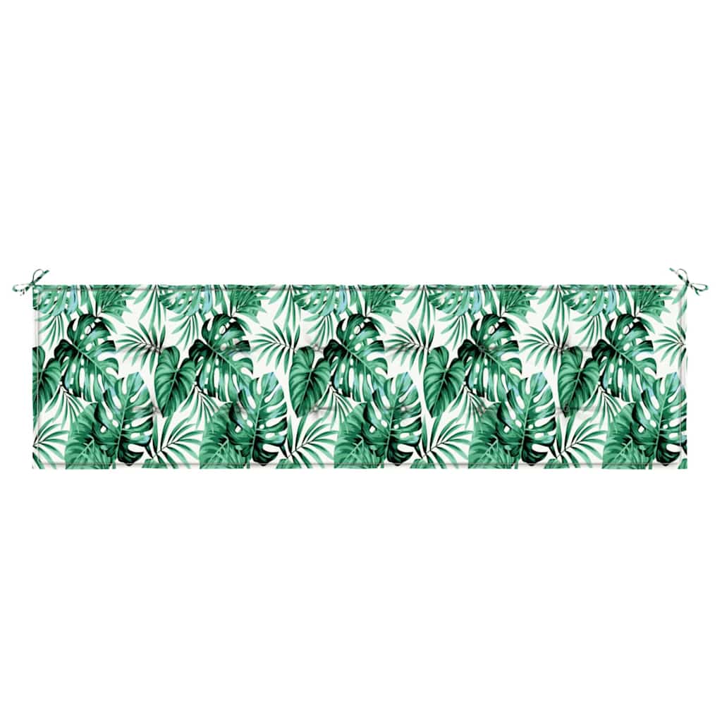 Bench Cushion Leaf Pattern 150 x 50 x 3 cm Oxford Fabric