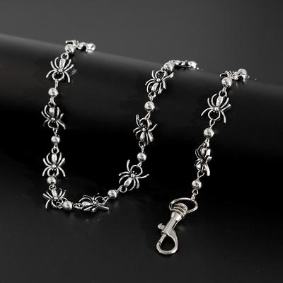 Винтажная персонализированная готическая панк-паук поясная цепь для мужчин панк джинсы брюки цепь хип-хоп танцоры брюки цепь украшение подарки
