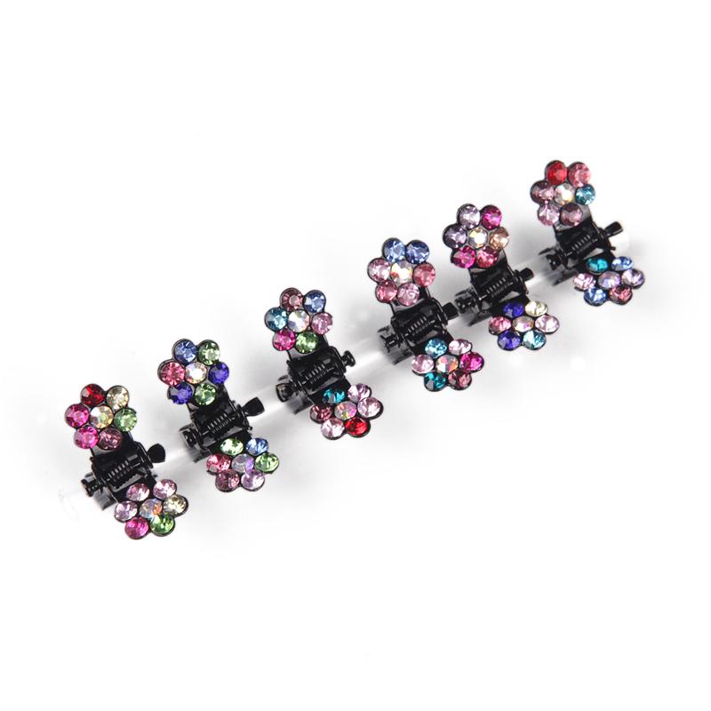 Зажимы для волос с камнями горного хрусталя