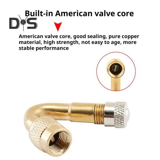Комплект латунных удлинителей для вентилей шин, изогнутый на 45/90/135 градусов, комплект адаптеров для надувных вентилей автомобилей, мотоциклов, скутеров, удлинитель сопла с резиновым сердечником вентиля