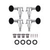 2L2R Ukulele String Tuning Pegs Locking Tuners Zinc Alloy Machine Heads Silver Balck