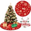 1-3pcs 90CM Christmas Tree Skirts Santa Claus Printed Xmas Tree Bottom Decor Mat Christmas Tree Decoration Indoor Outdoor Decor