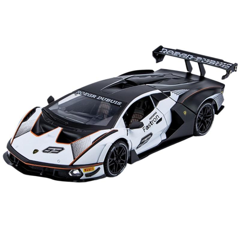 1/24 Lamborghini Essenza SCV12 сплава спортивная модель автомобиля литые металлические игрушечные транспортные средства коллекция моделей автомобилей имитация звука света детский подарок