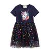 Children's Unicorn Horse Princess Dress Summer Thin Breathable Small And Medium Girls Skirt Knitted Dress