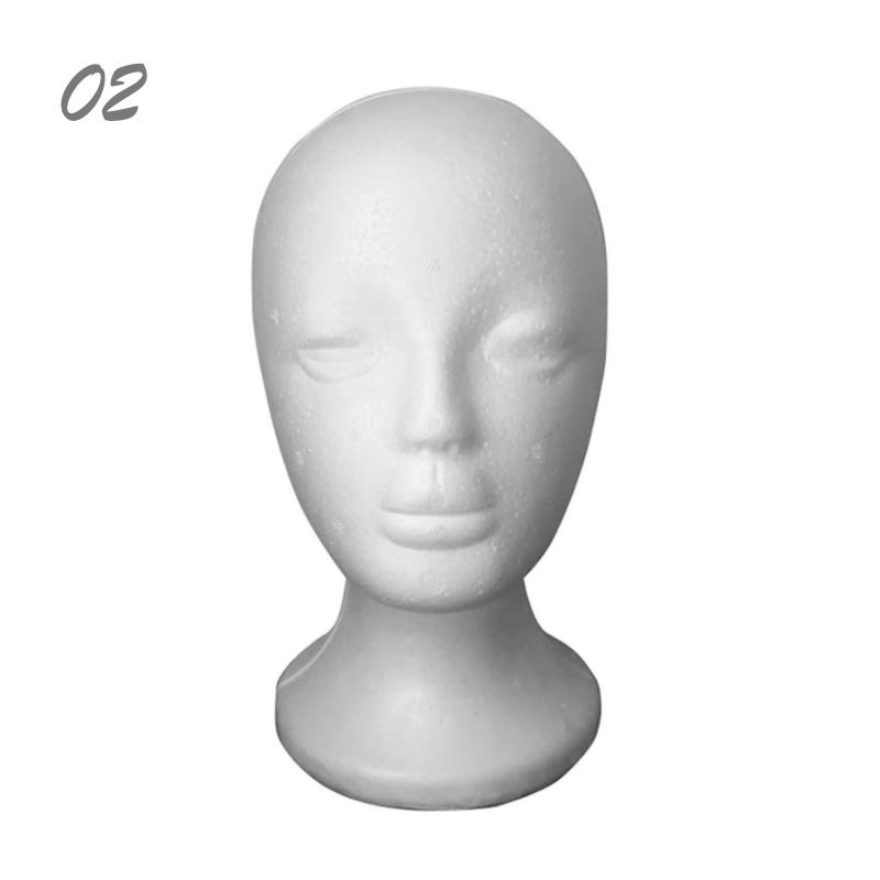 1PC Dummy Display Head Mannequin Stand Styrofoam Foam Head Model Rack Wig Jewelry Display