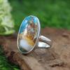 Oyster Copper Turquoise Oval Gemstone Ring, Handmade Jewelry, Ring For Women, Birthday Gift, Bezel Ring, Designer Ring, 925 Silver Ring