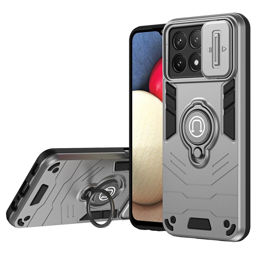 KEYSION Противоударный чехол для Redmi Note 13 Pro 5G 13 4G, Защитное кольцо для слайд-камеры, чехол для телефона для Xiaomi POCO M6 X6 Pro 5G
