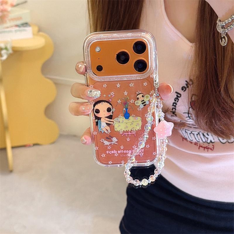 Чехол для телефона Hobby Cartoon Glitter Jade для iPhone 17, 16 Pro Max, 15, 14
