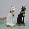 Египетская статуэтка кошки Бастет Винтажное украшение Фигурка из смолы Мини-скульптура для дома Офиса Стола Сада