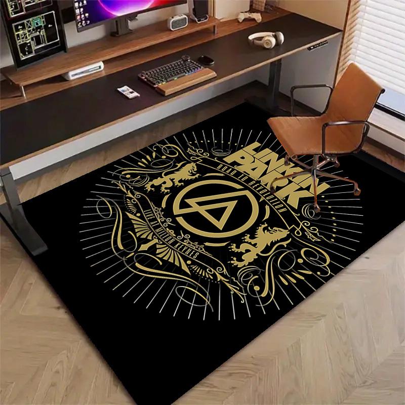 1pc Linkin Park3 Design Printed Area Rug Carpet for Bedroom Living Room Home Decor Rugs Mat Non Slip Mat Rug for Bedside
