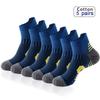 Unisex Short Tube Athletic Socks - Thick, Towel-Bottom Cotton for Running, Basketball, Outdoor, and Fitness.
