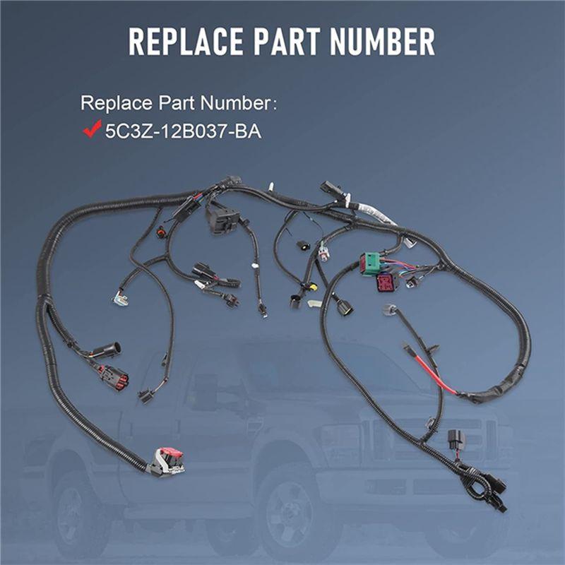A84X-Для Ford Super Duty 6.0L 2005-2007 Дизельный двигатель Жгут проводов 5C3Z-12B637-BA 5C3Z12B637BA