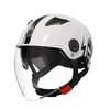 New Fashion ABS Unisex Motorcycle Helmets Motorcycle Accessories Helmet for Adults Long Lens White