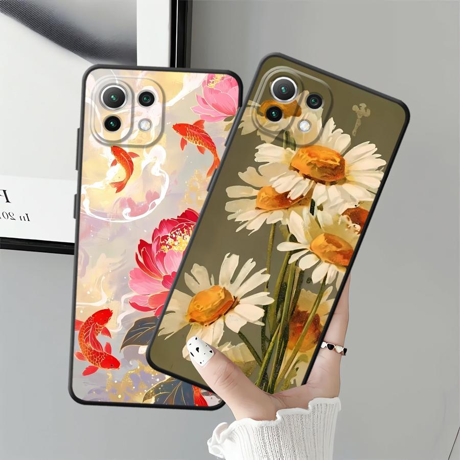 Масляная живопись Цветочный чехол для Xiaomi Mi 11 10T 11T 12 12X 12T Pro 13 Lite 14 Funda Чехол для телефона