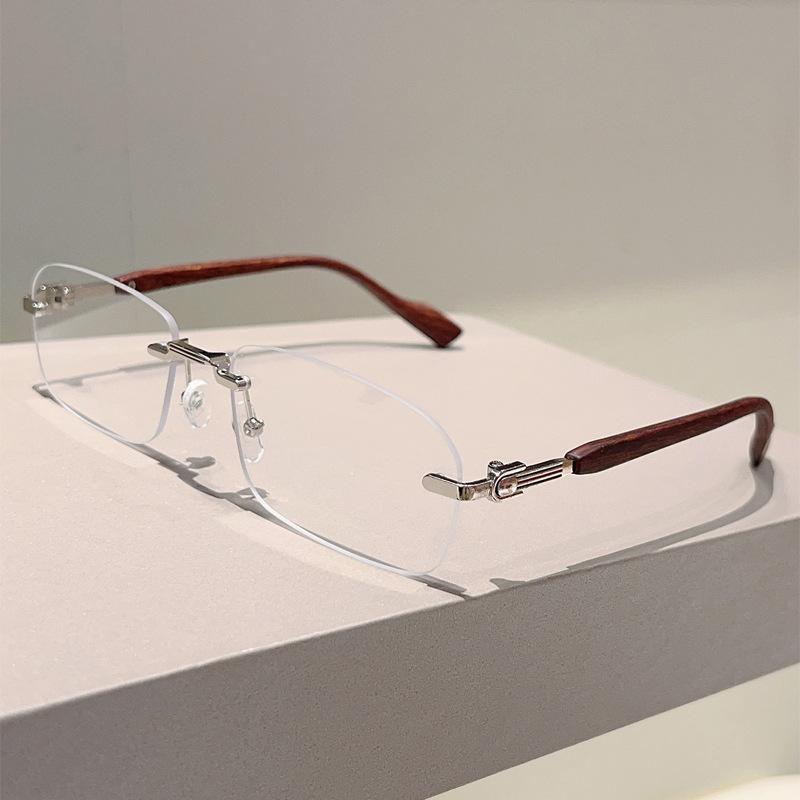 Non-polarized Rimless Rectangle Sunglasses Women Men Square Sun Glasses Trendy Shades Frameless Eyewear