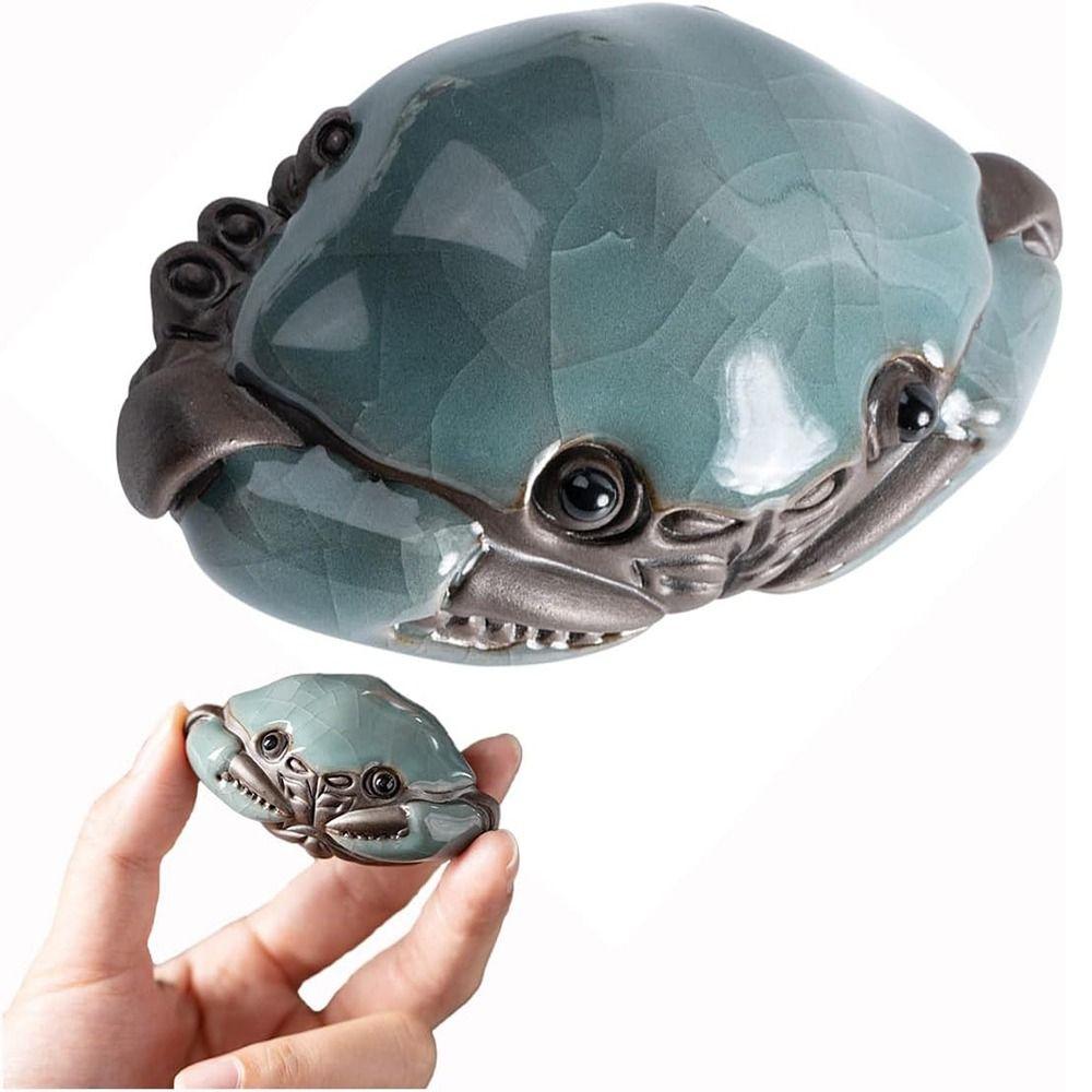 Handmade Cute Crab Tea Pet Creative Small Crab Statue High Quality Little Crab Tea Play Desktop