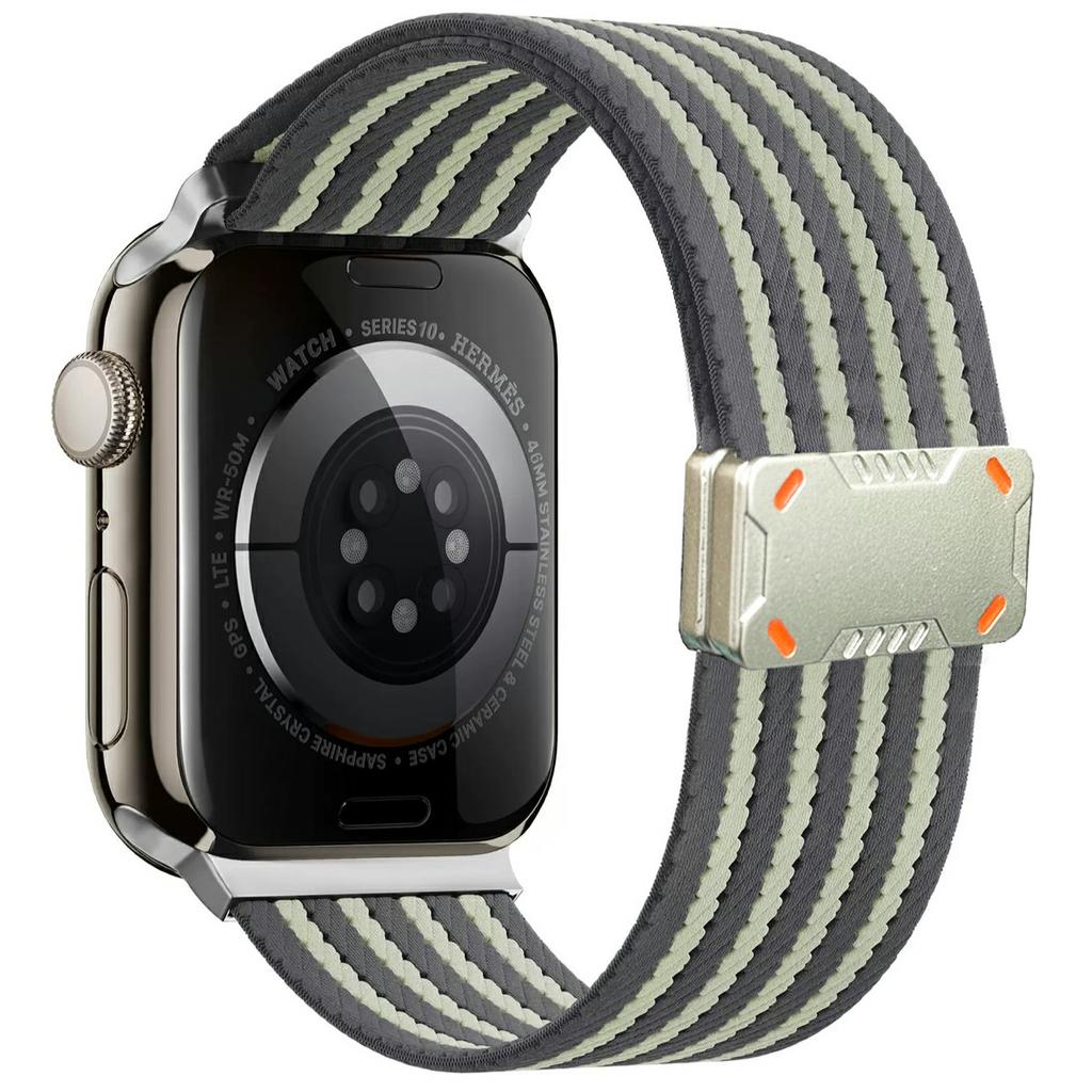 Watch Band For Apple Watch Series 10 9 8 7 SE 6 5 4 3 2 1 42mm 41mm 40mm 38mm Nylon Strap with Magnetic Buckle